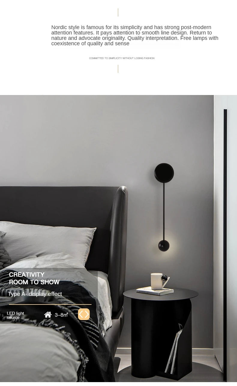 Postmodern Wall Lamp Iron Line Lamp Modern minimalist wall light Bedroom  Background Wall Restaurant Bar wall metal decor light