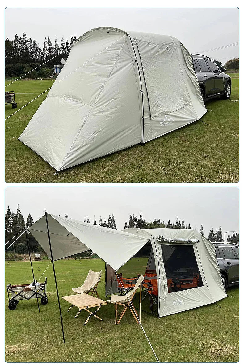 Multi-Person Car Rear Extension Tent for Self-Driving Travel Camping Barbecue Rainproof And Sunshade Waterproof SUV Trunk Tent