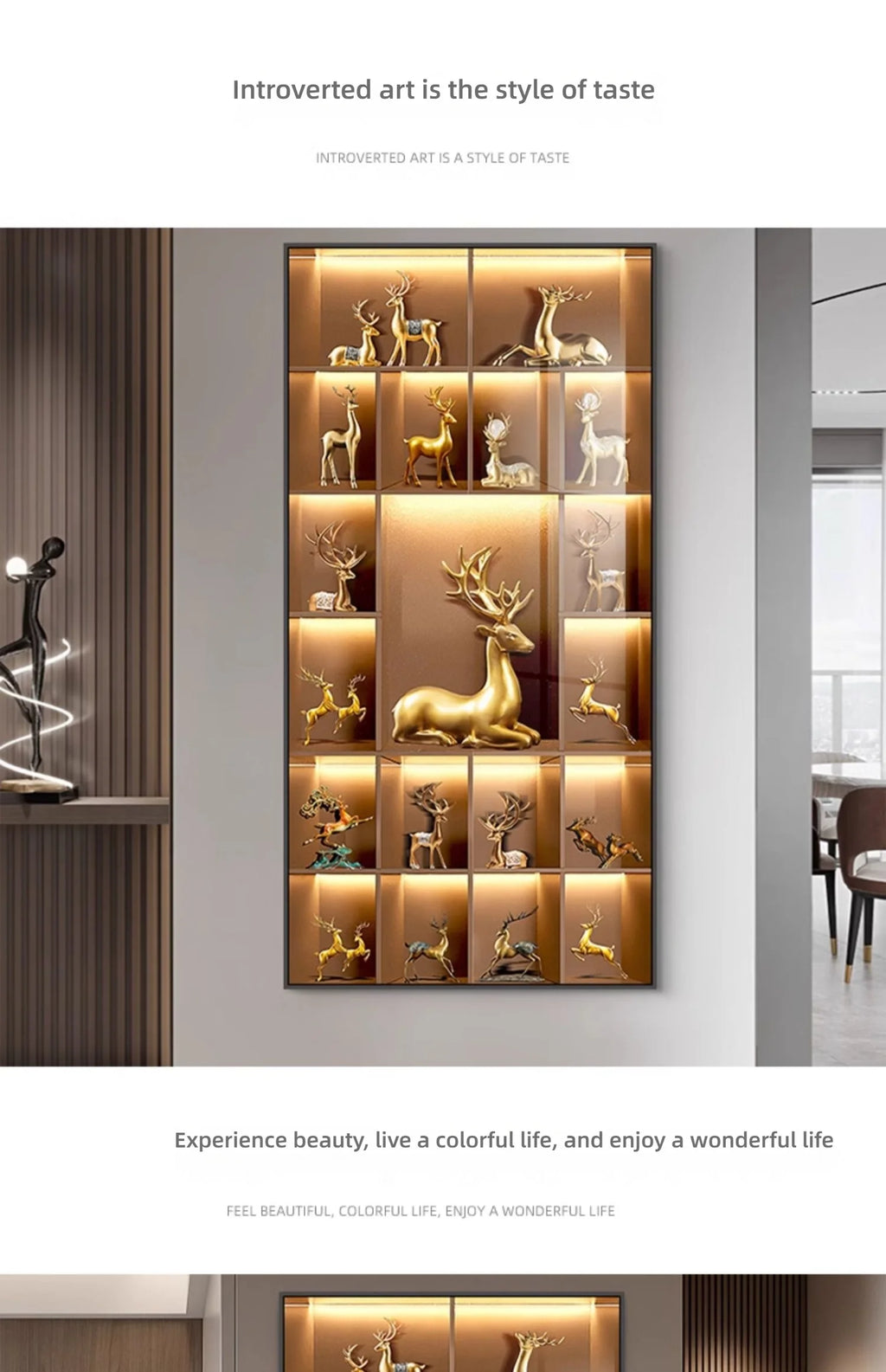 Modern Light Luxury Entrance LED Decorative Painting Home Decoration Living Room Bedroom Sofa Background Corridor Mural Light