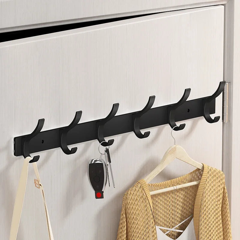 Black Robe Hooks Towel Hanger Nail Wall Rack Hooks Coat Clothes Holder for Bathroom Kitchen Accessories