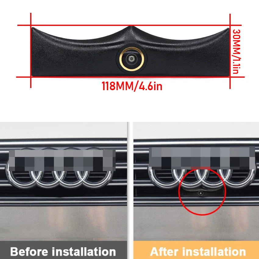 Car Front Camera For Audi A4 A4L B8 B9 2017 2018 Not Fit B5 B6 B7 Car Special Front HD Camera High Quality Waterproof CCD HD