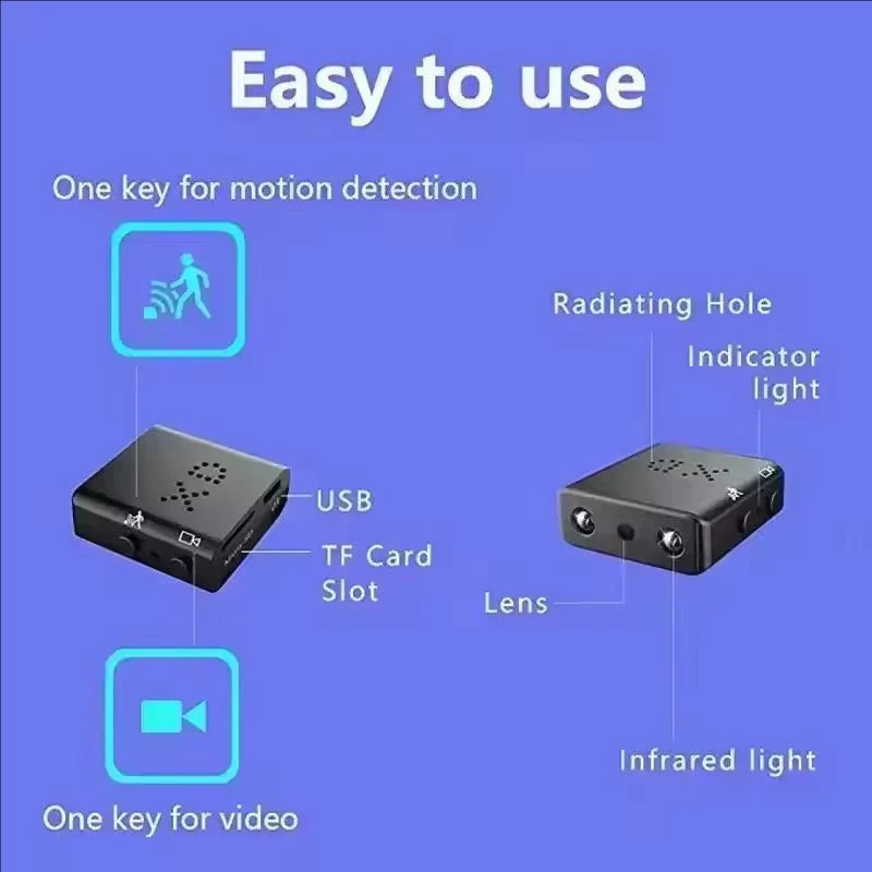1080P HD Mini Camera XD DV Camera Smart Home Security Indoor Anti-theft Camera Video Voice APP Real-time Cam