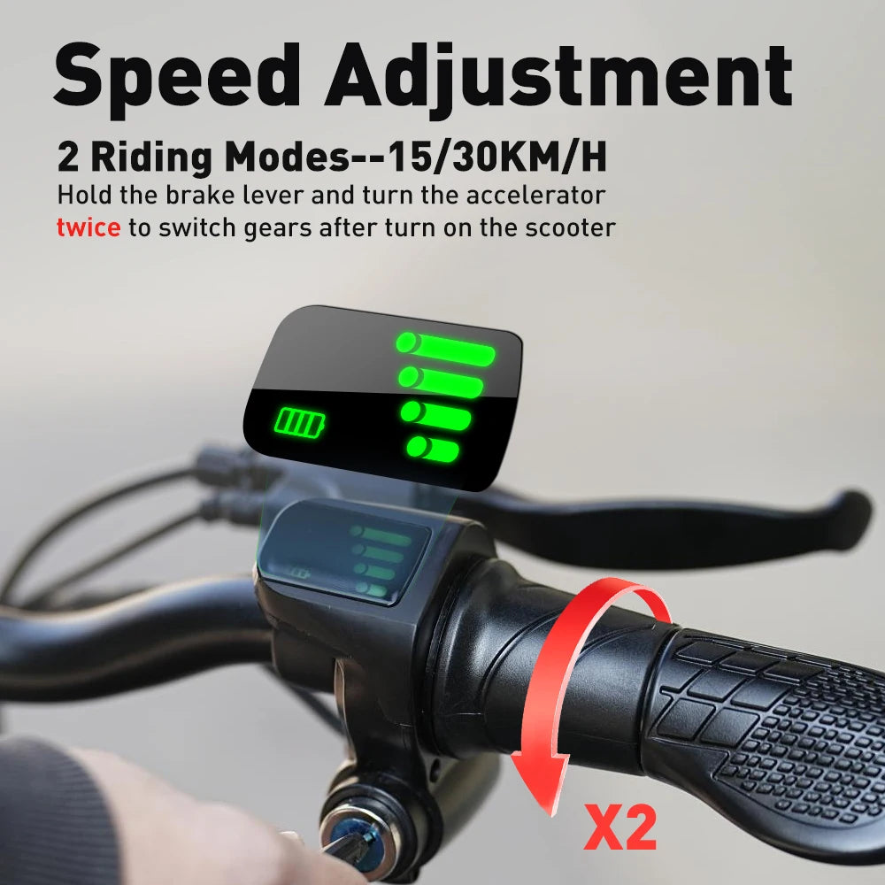 iScooter F2 Electric Scooter 500W Foldable Scooter 7.8Ah Electric Kick Scooter 30km Range 30km/h E-Scooter With Basket Daily