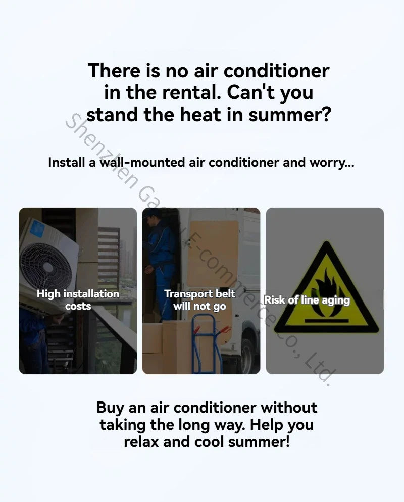 Portable Air Conditioner with Heating and Cooling, No Outdoor Unit, Easy Install for Rental Room, Dormitory, Kitchen, Office