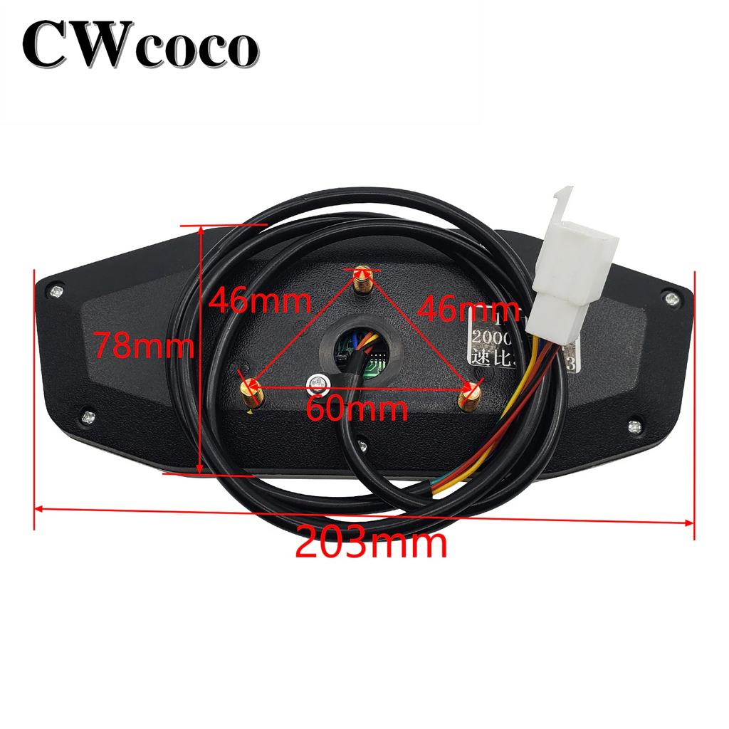 Electric Scooter 60V 72V Odometer Battery Power Display Speedometer Gear Table For Citycoco Scooter Harley Scooter Accessories