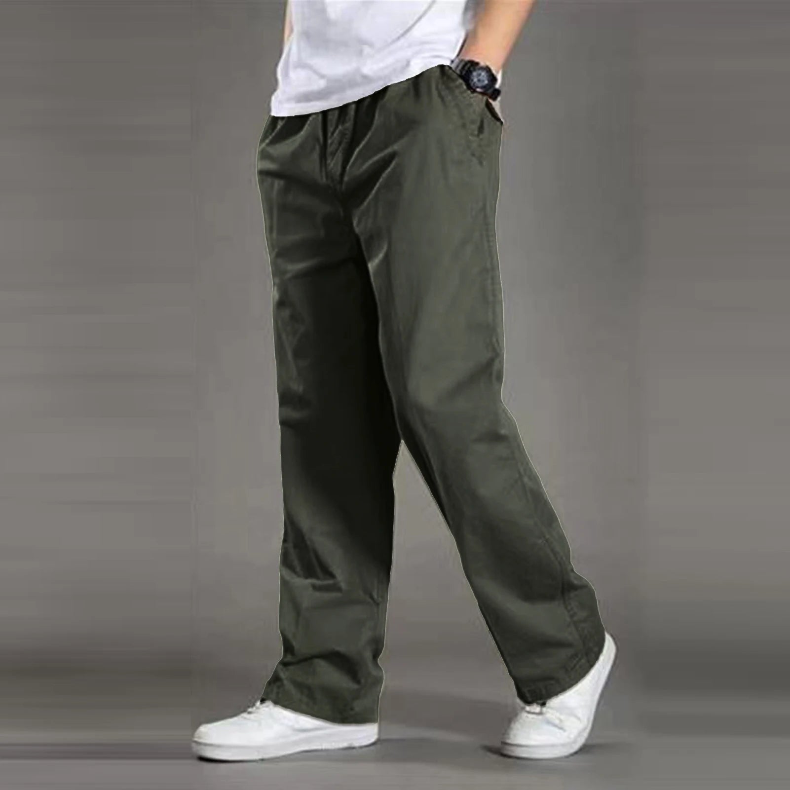 Cotton Men Sweatpants Sports Joggers Pant Tracksuit Jogging Trouser Plus Size 4xl Sportswear Wide Leg Cloth 2024 Spring
