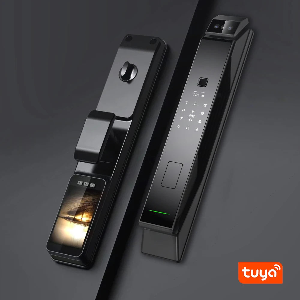 Tuya WiFi 3D Face Recognition Smart Lock with Fingerprint Password Card App Unlocking Face Capture Digital Electronic Lock