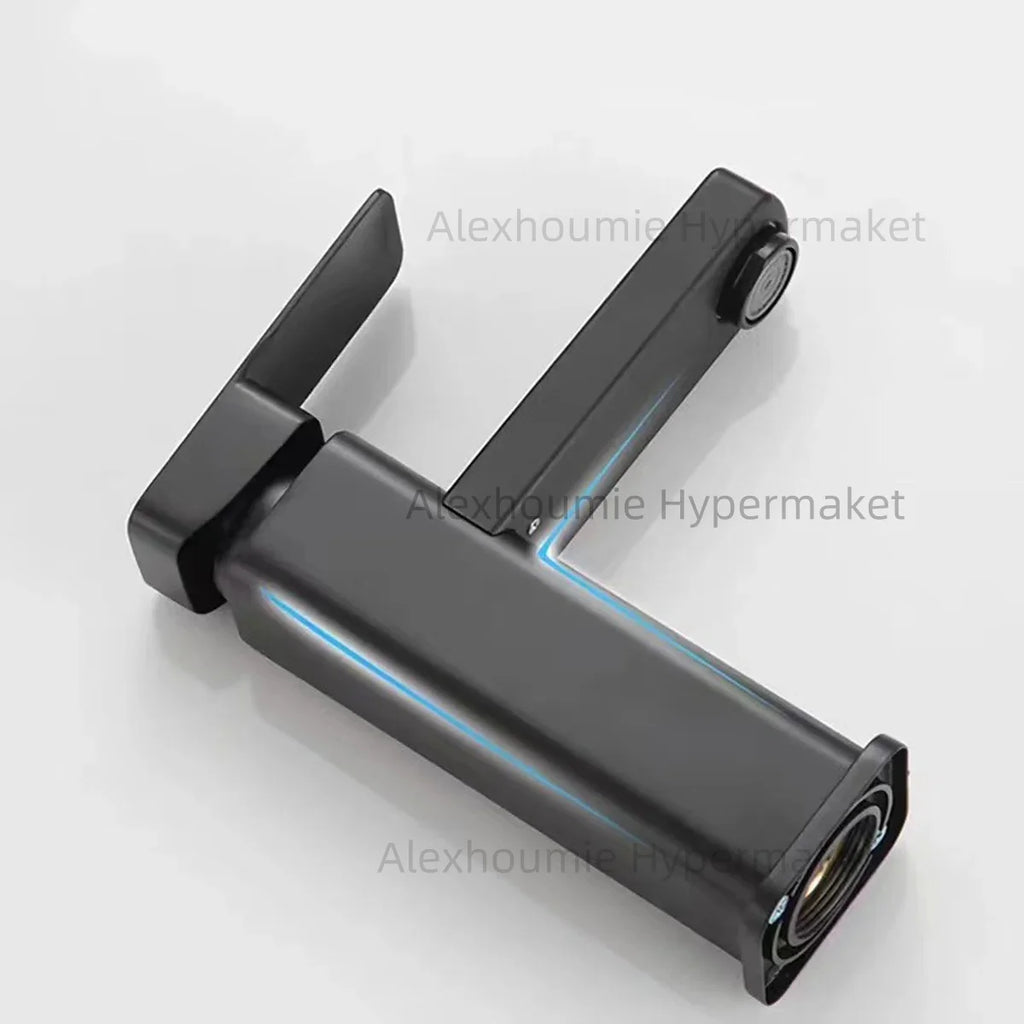 Basin Sink Bathroom Faucet Deck Mounted Hot Cold Water Basin Mixer Taps Black Lavatory Sink Tap 2024