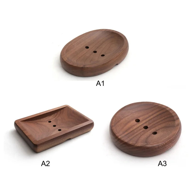 Walnut soap holder wooden soap box bathroom wooden soap rack drain handmade soap box simple household soap dish