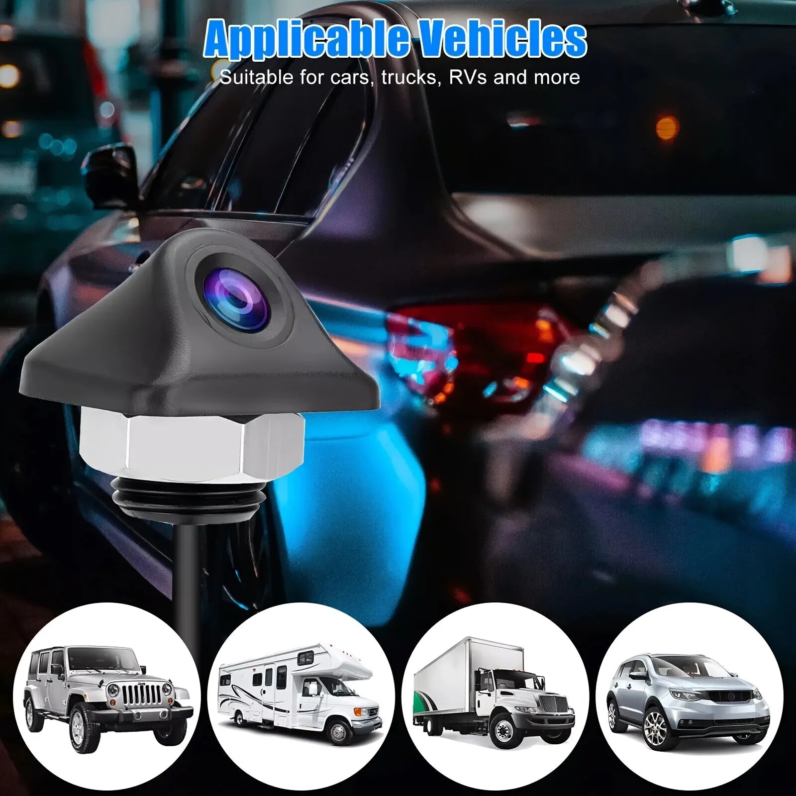 Car Backup Camera for Vehicles Universal Rear View Camera for Monitor Reversing Parking SUV Pickup Camper Tractor RV etc