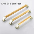 Household Bathroom Safety Armrests Bathroom Accessible Solid Wood Handle Elderly Disabled Toilet Non Slip One Word Handle
