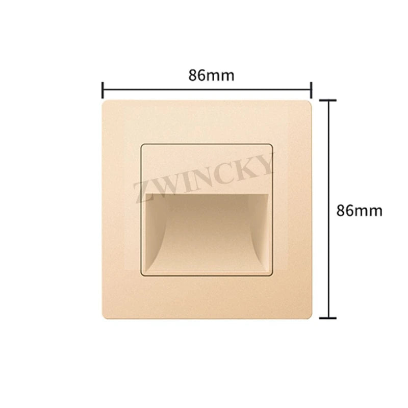 LED Wall Light Switch Control Recessed Stair Light AC180-220V Step Light Corridor Lighting Indoor Wall Light