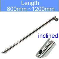 Stainless Steel Shower Glass Door Fixed Rod Clamp Bathroom Glass Support Bar Plane Fixed Adjustable Length Easy to Install