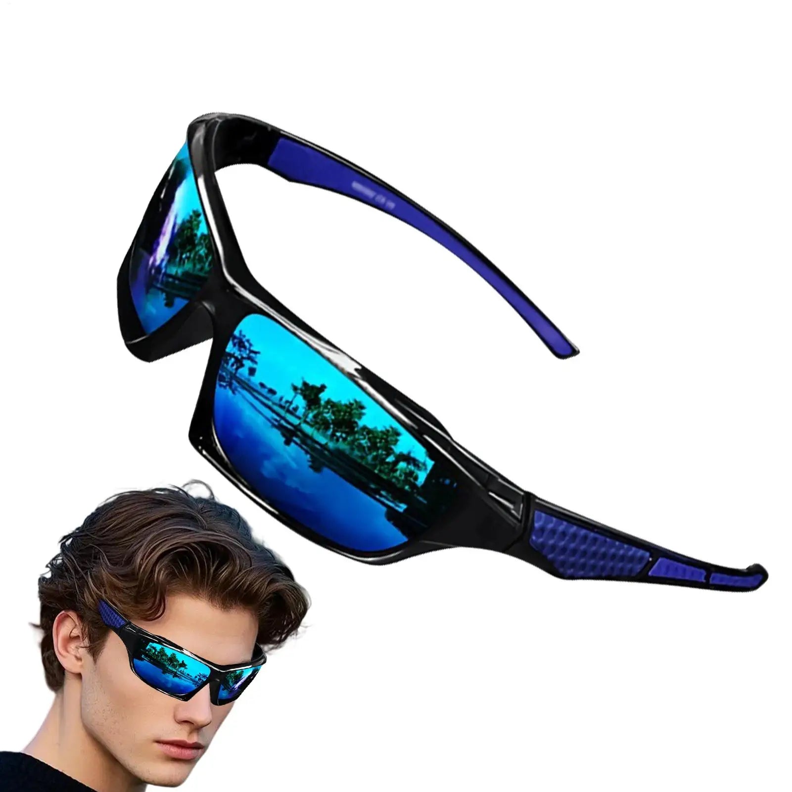 Men Comprehensive Protection Sun Glasses Cycling Glasses Sport Eyewear Bike Mountain Bicycle Hiking Camping Golf Sunglasses