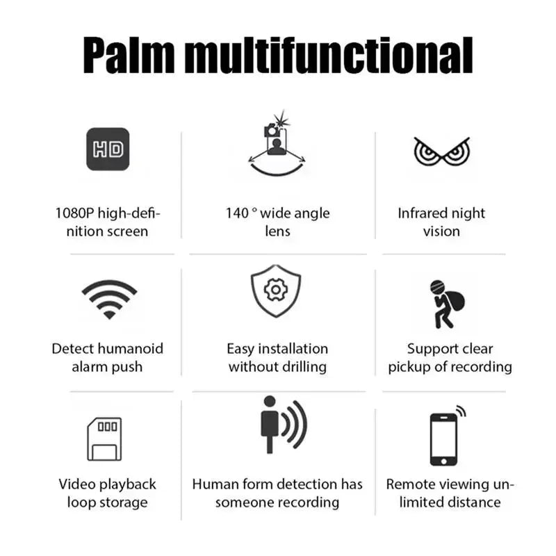 Night Vision Motion Detect Camcorder Mini 4K Camera Wireless Surveillance Security Video Cam Monitor Smart Safe Home No Memory C