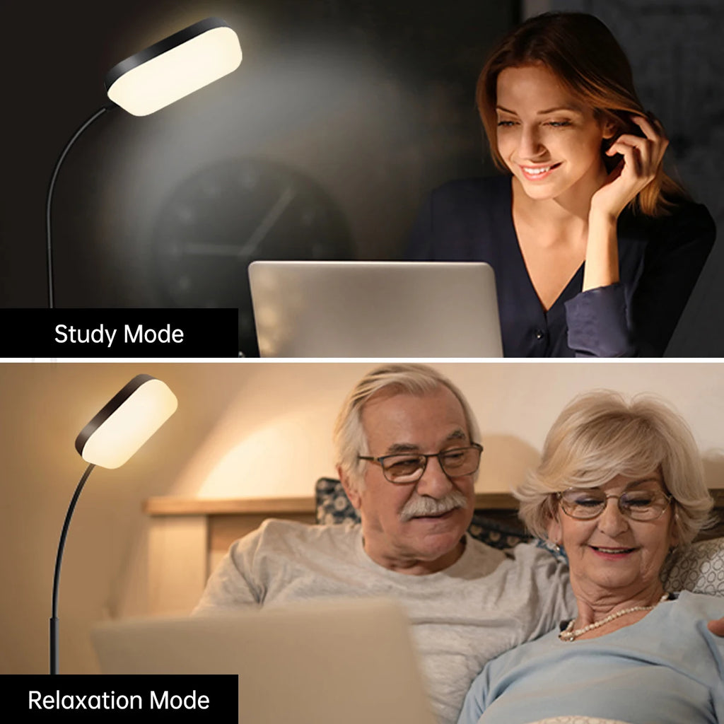 Modern LED Floor Lamp Bright 18W Sofa Reading Lamps for Lash Extensions Dimmable Modern Standing Light Adjustable Gooseneck