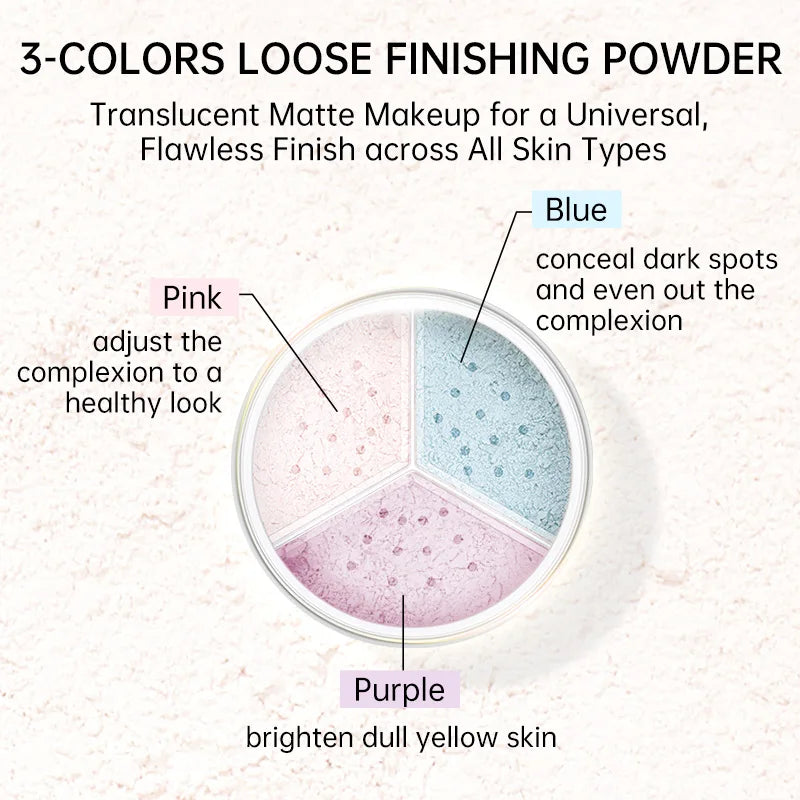 CATKIN Makeup Loose Setting Powder, Oil Control Poreless Face Powder Suitable for All Skin Tones and Maintain Matte and Natural