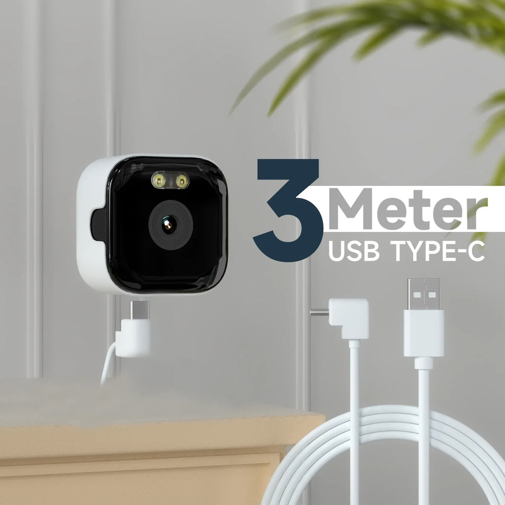 Window Camera Replaces Outdoor Cameras 2.4/5GHz WiFi Camera 3MP Resolution Full-Color Night Vision Through Window Mini Camera