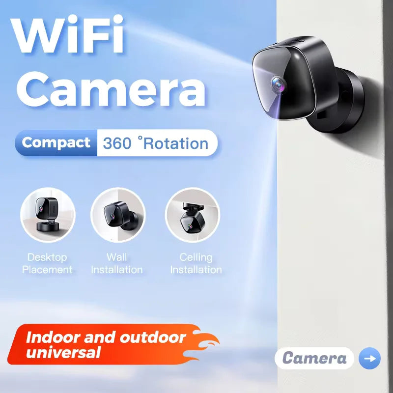 WiFi Camera Wireless Night Vision Camera HD Mini Camera Security Montion Detection Home Anti theft USB Camera Wall use