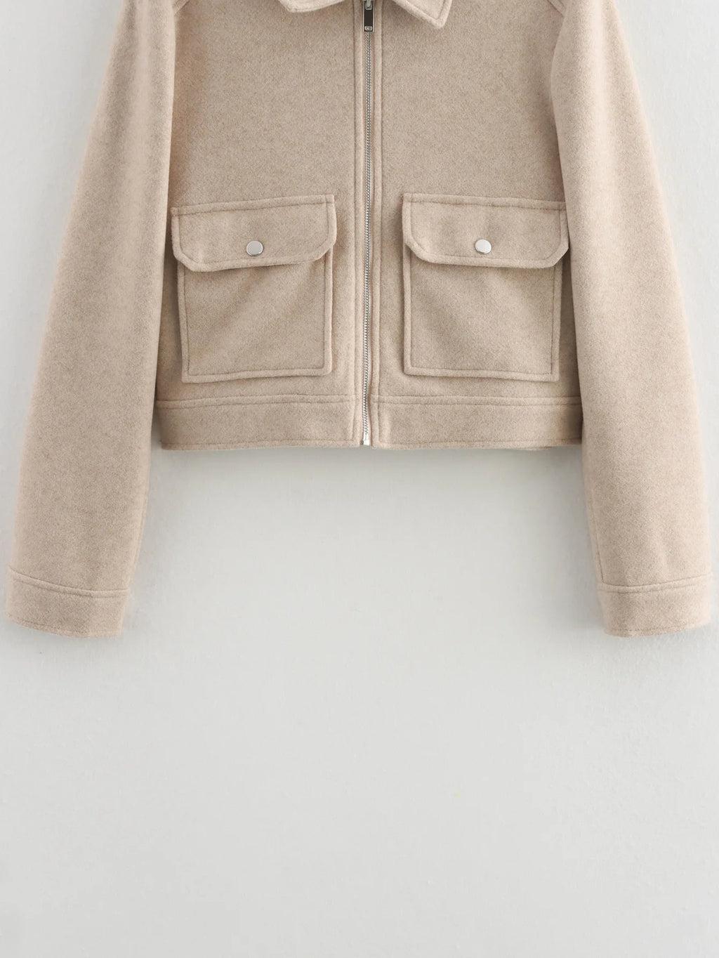 SLTNX Women's Zipper Jacket Coat New Winter Long Sleeve Pocket Outerwear Coat Short Street Elegant Women's Jacket