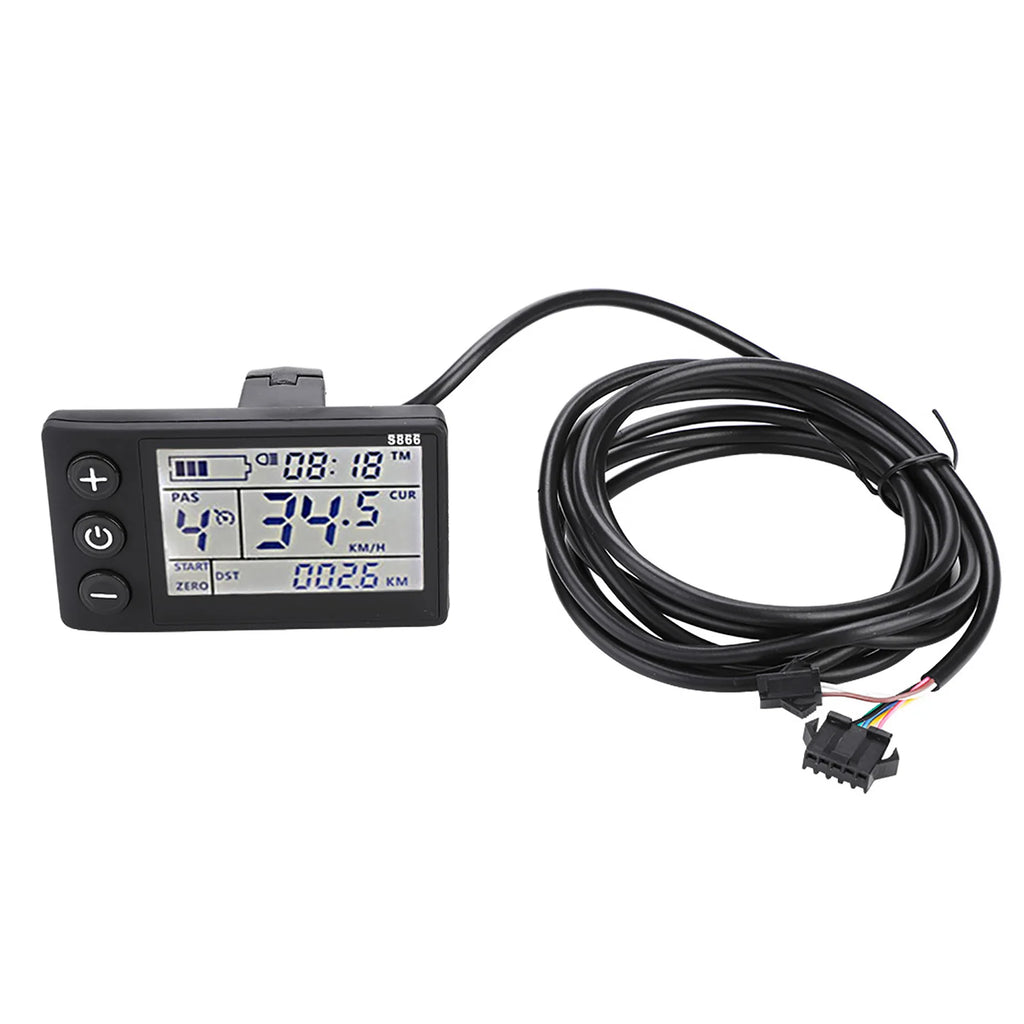 Electric Bike Controller 24V‑48V 13A Brushless Controller with LCD Display Panel E-scooter Meter Control for 22.5mm Handlebar