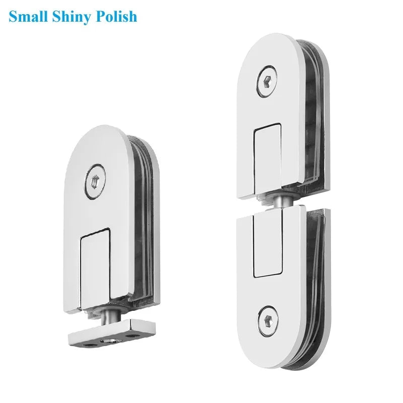 1Pair SUS304 Framless Glass Door Pivot Hinge For Shower Enclosure Commercial Entry Cubicle