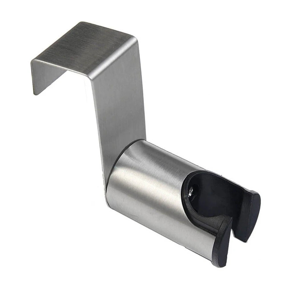 Bidet Sprayer Holder for Toilet Bathroom in Brushed Nickel Stainless Steel with Dual Mount Capability for Wand Use