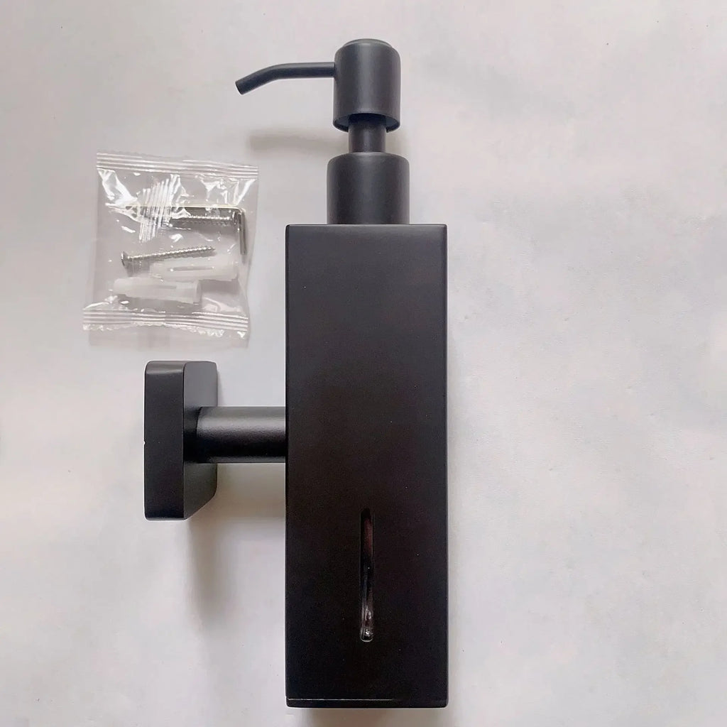 304 Brushed Stainless Steel Manual Soap Dispenser Wall Mounted Golden Black Square Round Soap Dispenser for Hotel Bathrooms