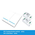 Long Distance Smart Tuya Wifi Wireless Switch Black And  White 1/2/3gang RF433 Remote Control Light Switch CR2032 Power Supply