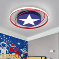 Modern Children's Room Bedroom Ceiling Light Minimalist Modern LED Ceiling Light Creative Cartoon America Captain Lighting Fixtu