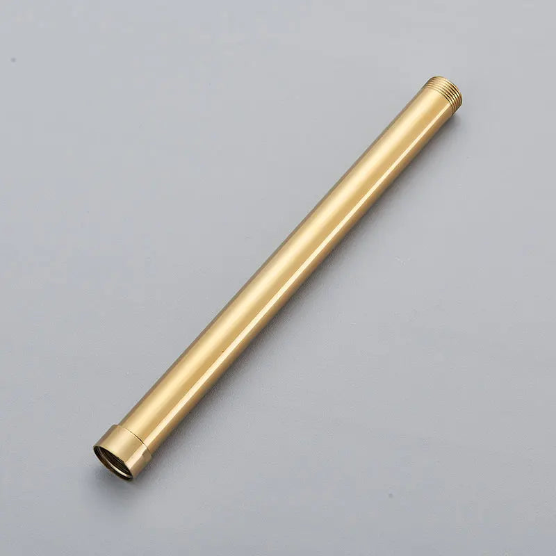 30/40cm Square Round Extension Tube For Bathroom Shower Faucet Black General Interface Extension Tubes Extend Pipe