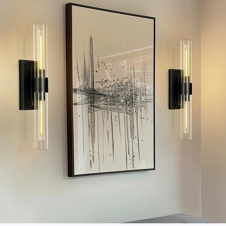 Modern Led Double Head Glass Wall Light For Living Room Bedroom Bathroom Loft Wall Lamps Luxury Indoor Room Decor Mirror Sconces