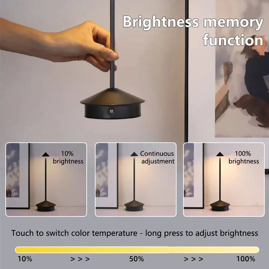 Hotel Rechargeable Table Lamp Creative Dining Touch Led Bar Coffee Pina Pro Table Lamp Lampada Da Tavolo Decorative Desk Lamp