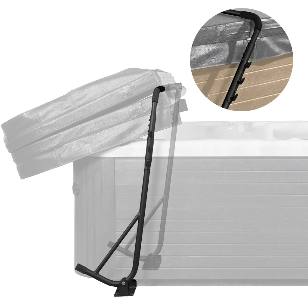 SucceBuy Hot Tub Cover Lift Spa Cover Lift Height 31.5"-41.3" Width 57"-92.5" Adjustable Installed Underneath Both Side Suitable