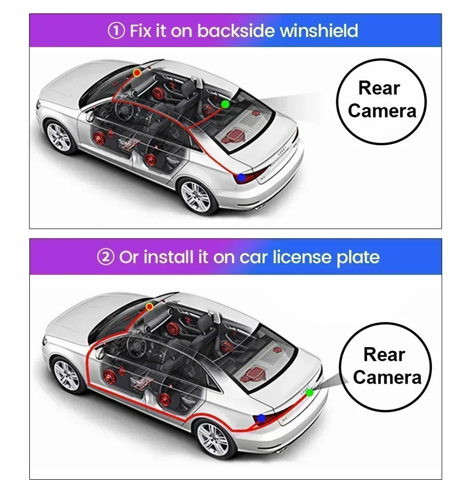 Car Rear View Camera AHD CVBS Convert Auto Parking Monitor Waterproof Vehicle Cam Backup Reverse HD Video Night Vision Reversing