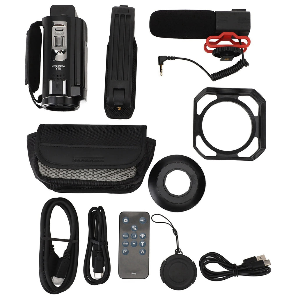 HX-20 5K Video Camera Camcorder HD WiFi Digital Camera 3.0in Touchscreen 56MP Vlog Camera 18X Digital Zoom Anti Shake