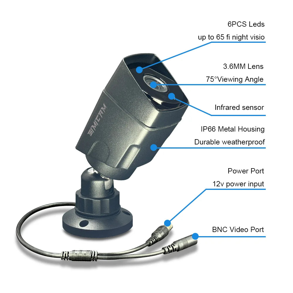 HD 1080P/720P AHD Analog Security Camera Outdoors 1MP/2MP Surveillance Camera Night Vision Waterproof For DVR System