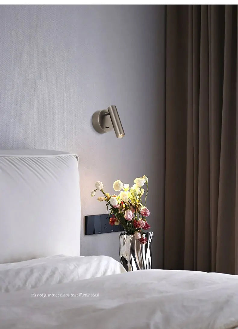 Modern LED Wall lights Rotatable Adjustable Reading Lights Bedroom Bedside Living Room Study Room indoor home Lighting Spotlight
