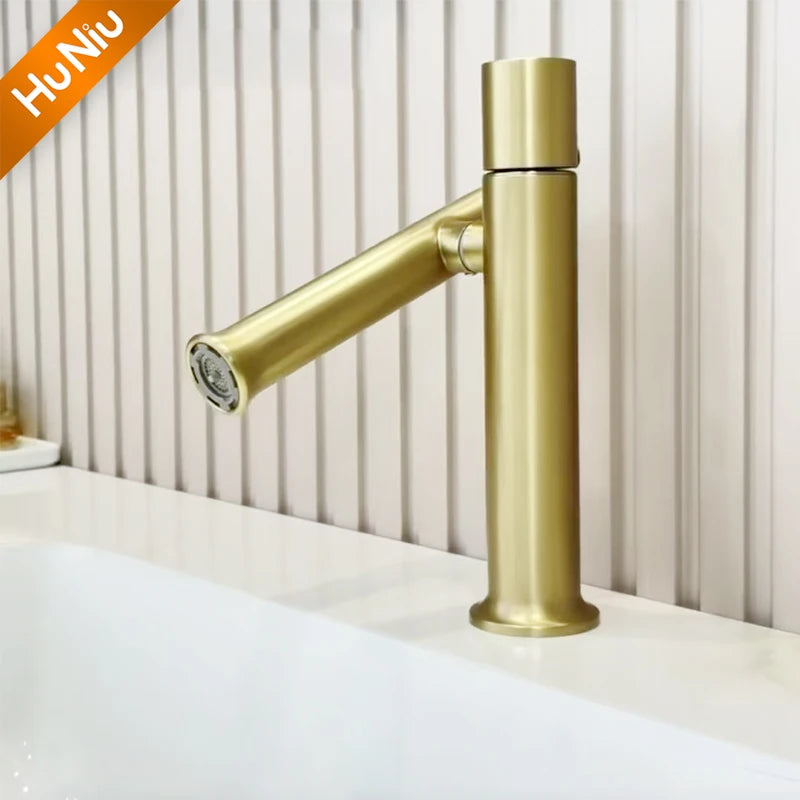 Bathroom Faucets Stainless Steel 304 Brushed Gold Basin Mixer Sink Faucet Gourmet Washbasin Tapware Hot Cold Water Tap Grey