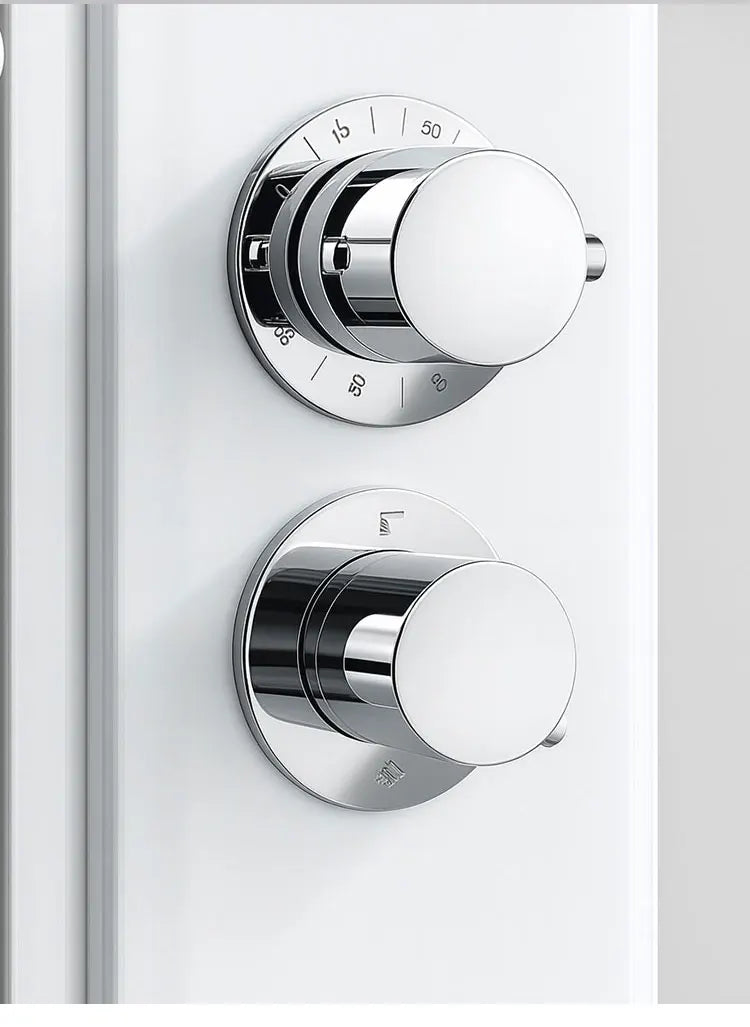 Thermostatic Brass Shower Faucet Valve 2/3/4/5 Way Diverter Mixer Control for Steam Room Shower Column Panel Bathroom Accessoris