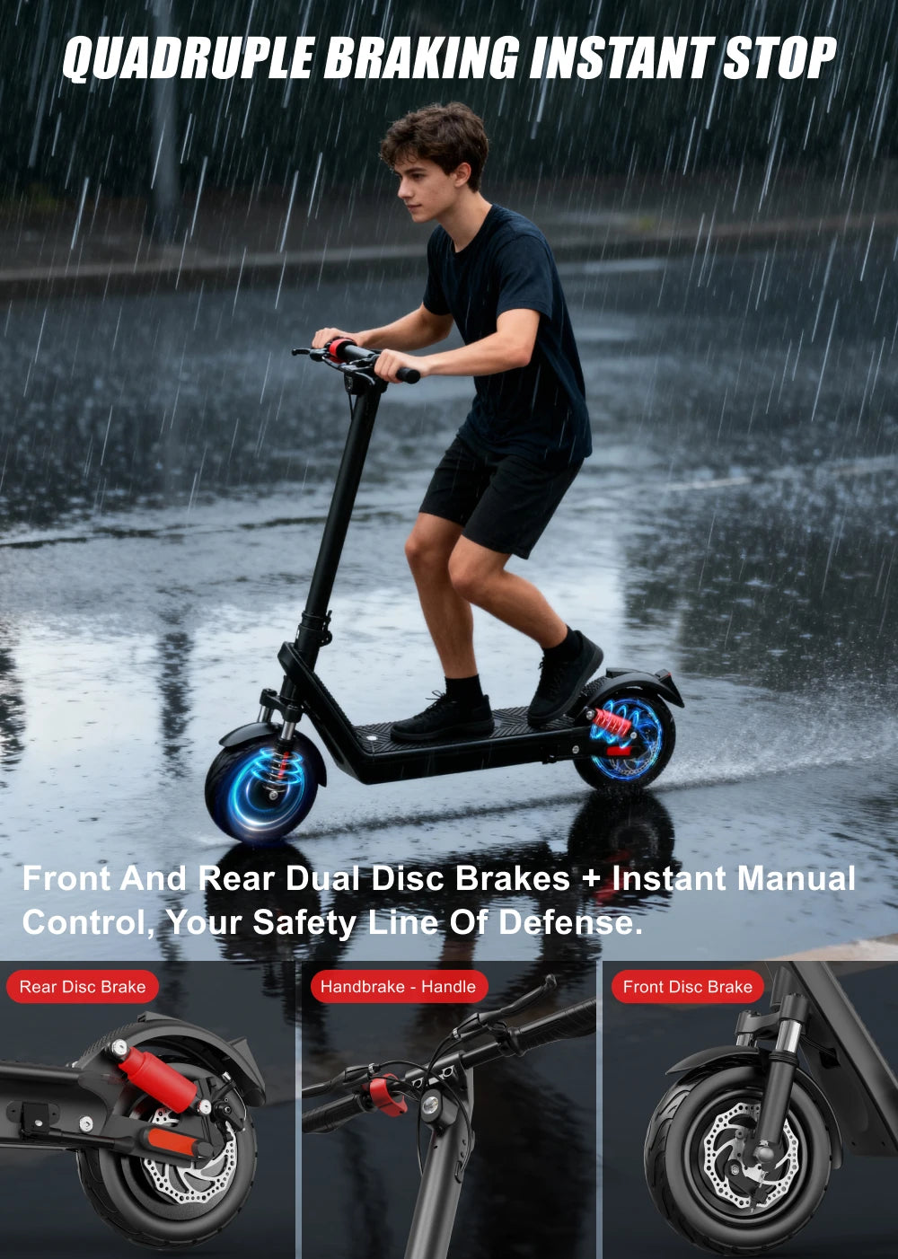 HUANCI X9B 1000W Electric Scooter E Scooter 48V20AH Foldable E-Scooter E-Scooters 40km/h Scooter Electric 10 Inch E-Scooter Adul