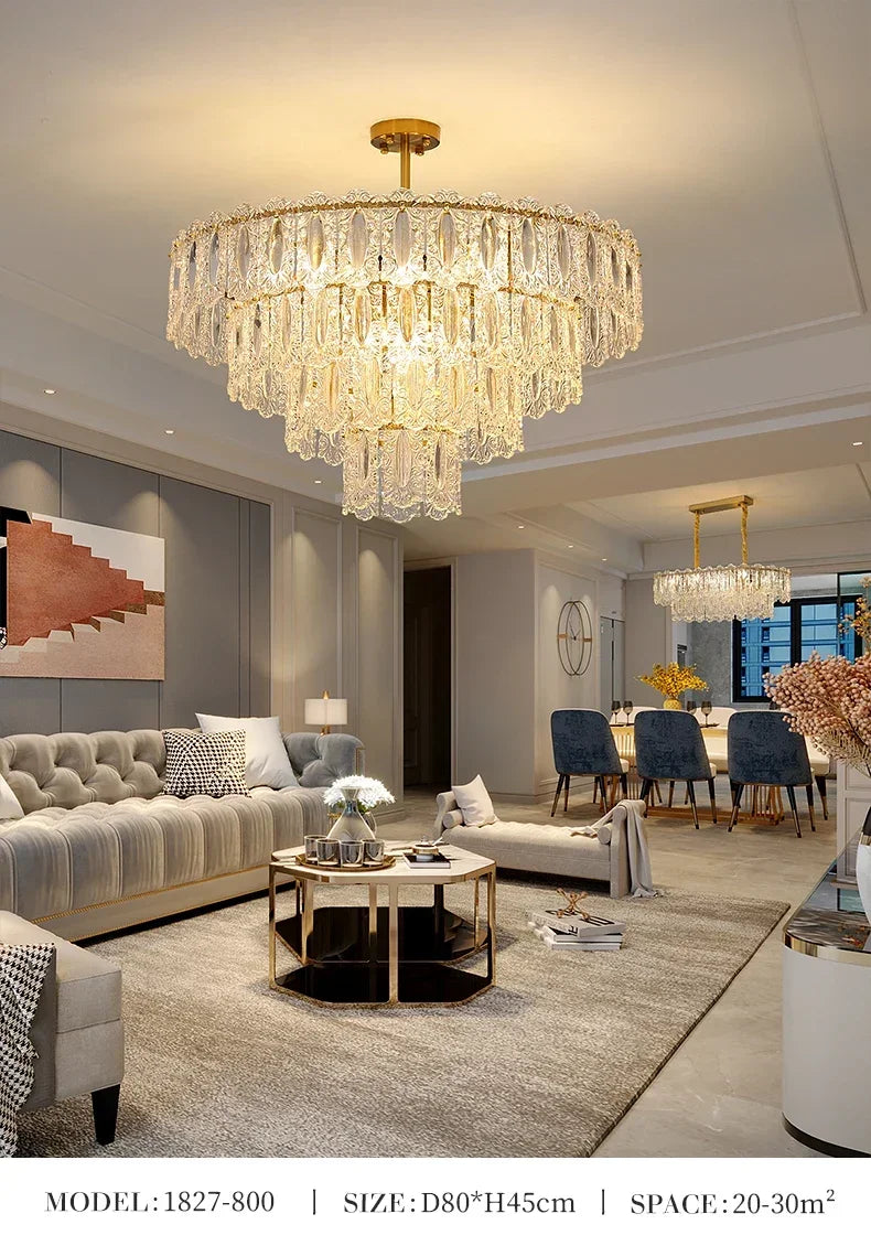 Modern Light Luxury French Living Room Chandelier Romantic  Bedroom Ceiling Lamp Dining Table Decor Hanging Light Lustre Fixture