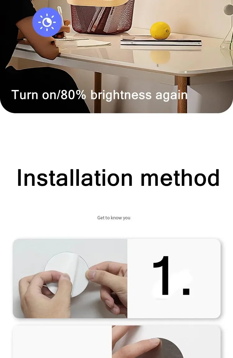 LED Bedroom Wall Light USB Rechargeable Black White Magnet Magnetic Base Dimmable With Touch Switch For Bedside Study Reading
