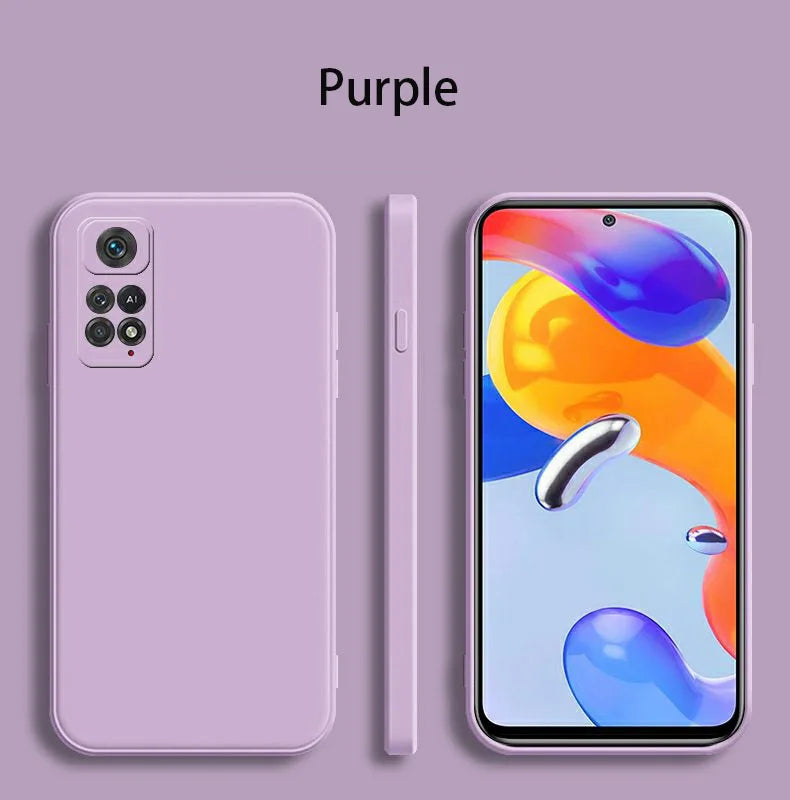 For Xiaomi Redmi Note 12 Pro 4G Square Liquid Silicone Phone Case for Redmi Note12 Pro 4G Camera Protection Cover Fundas