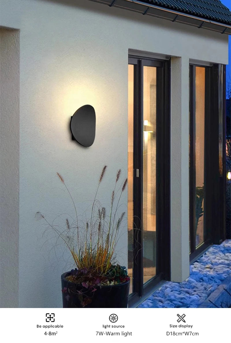 LED Wall Lamp Indoor and Outdoor IP65 Waterproof White/black Modern Minimalist Aluminum Home Light Porch Garden Light AC85-265V