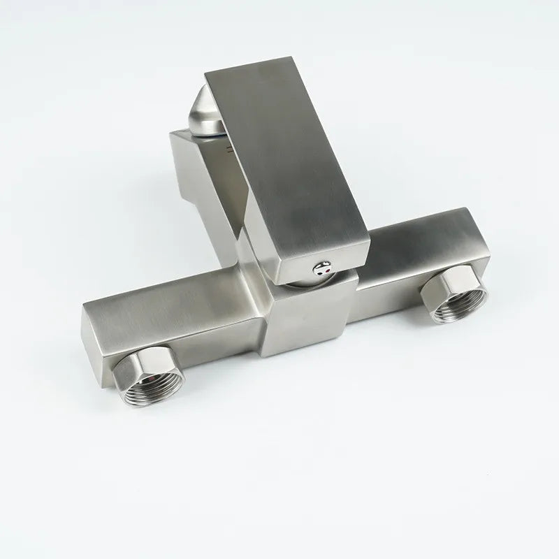 Bathroom Shower Faucet  Wall Mounted 304 SUS Shower Faucet Set Brushed Finished Styel New
