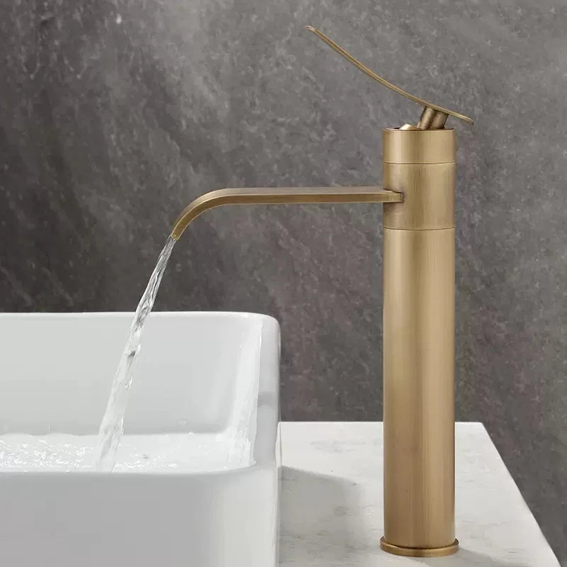 Bronze Basin Faucets Bathroom Faucet Hot & Cold Brass Bathroom Sink Faucet Deck Mounted Lavotory Faucet