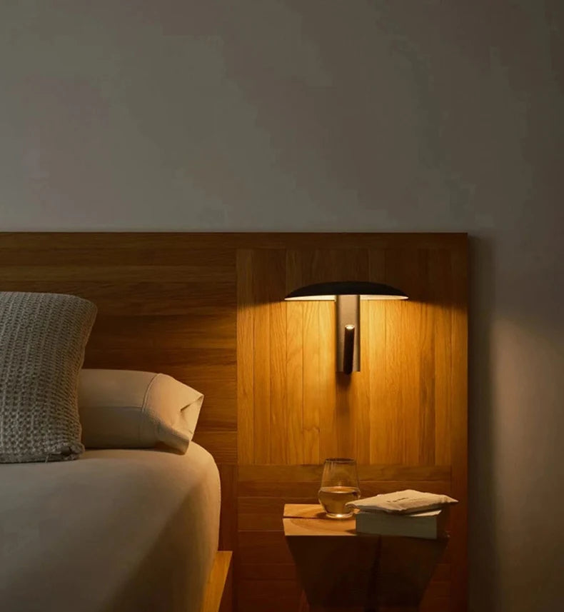 New Style Black Orange Beige Metal Wall Light With Switch 3000K Mushroom Bedroom Dining Room Shop LED Rotatable Dropshipping