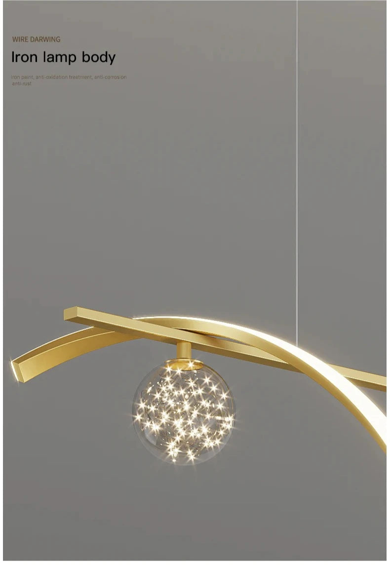 Modern Minimalist Led Pendant Lamps Dimming for Coffee Table Dining Room Kitchen Island Ceiling Chandelier Home Lighting Fixture