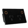 Customize Standard Wifi 2.4G 2400W Tempered Glass Panel Tuya App Smart Dual Power Point GPO Wall Socket